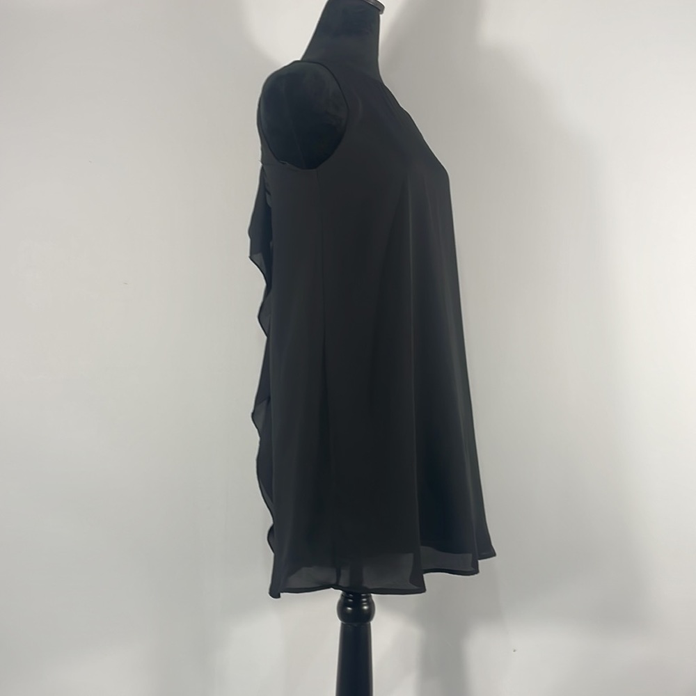 Miami Black Back Bow Dress, Small, Sheer with slip,mini, little black dress - Picture 5 of 10